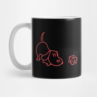 Dogs Lover Polyhedral D20 Dice Critical Fail Tabletop RPG Mug
